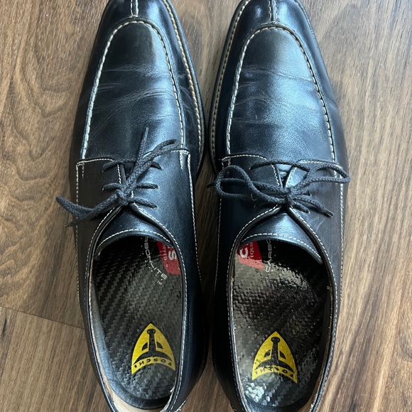 Michael Toschi Berta Split Toe Shoes Black/ Blue Sole - Picture 1 of 7